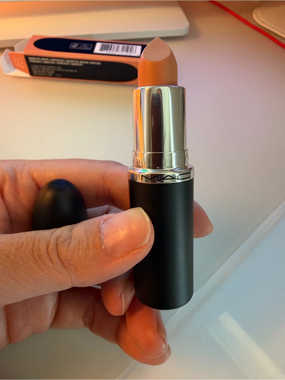 MAC Cosmetics macximal sleek satin lipstick-NEW color 837 peachstock